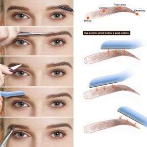 Blue 5 pcs eyebrow trimming knife with protective
